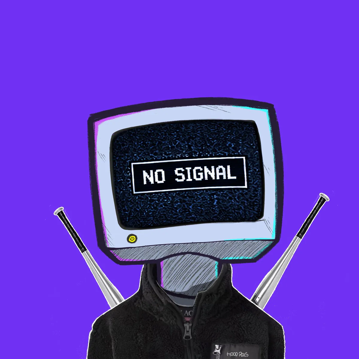Hand-drawn CRT.INK No Signal character